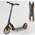 Двоколісний самокат Best Scooter 34750 складаний з амортизатором Чорний з помаранчевим