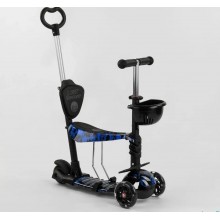 Самокат триколісний Best Scooter 18496 Колеса поліуретан Світяться Батьківська ручка Абстракція