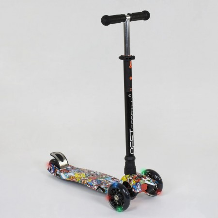 Самокат триколісний Best Scooter Maxi А 25460 / 779-1315 Колеса світні Графіті