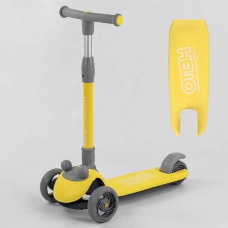 Самокат триколісний Best Scooter D-0449 Складаний Колеса поліуретан Жовтий