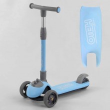 Самокат триколісний Best Scooter D-0885 Складаний Колеса поліуретан Блакитний