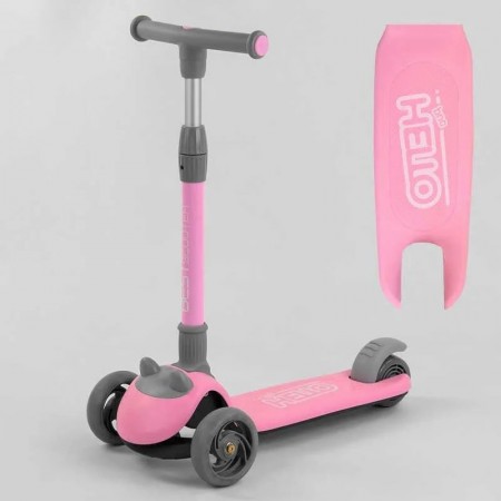 Самокат триколісний Best Scooter D-0558 Складаний Колеса поліуретан Рожевий