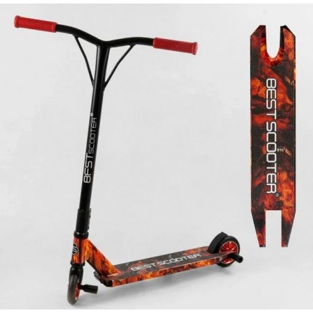 Самокат трюковий Best Scooter 73813 з пегами Червоний