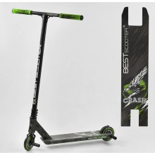 Самокат трюковий Best Scooter 41747 з пегами Чорний з зеленим