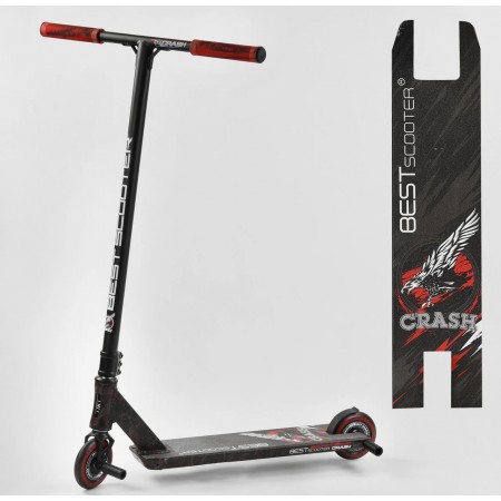 Самокат трюковий Best Scooter 67839 з пегами Чорний з червоним
