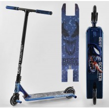 Самокат трюковий Best Scooter 44374 VENOM з пегами Чорний з синім