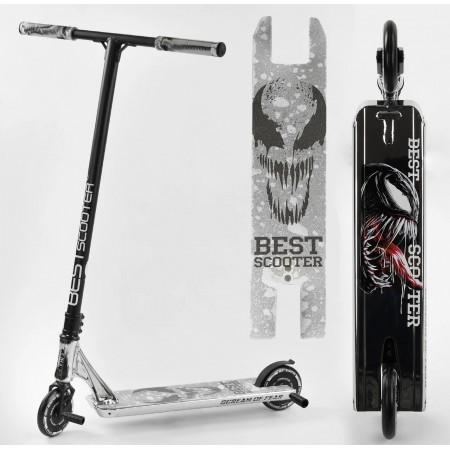Самокат трюковий Best Scooter 65030 VENOM з пегами Сірий