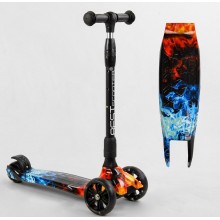 Самокат триколісний Best Scooter 76-455 MAXI Складаний кермо Посилена дека Принт