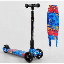 Самокат триколісний Best Scooter 82-961 MAXI Складаний кермо Посилена дека Принт