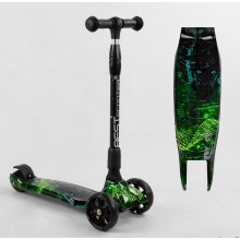 Самокат триколісний Best Scooter 87-793 MAXI Складаний кермо Посилена дека Принт