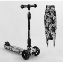 Самокат триколісний Best Scooter 65-878 MAXI Складаний кермо Посилена дека Принт