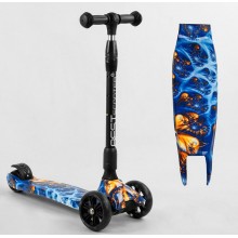 Самокат триколісний Best Scooter 54-704 MAXI Складаний кермо Посилена дека Принт