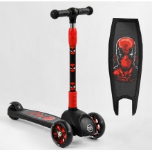 Самокат триколісний Best Scooter 79166 Складаний кермо Підсвічування Червоний