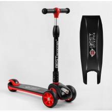 Самокат триколісний Best Scooter 44116 Складаний кермо регулюється Червоний