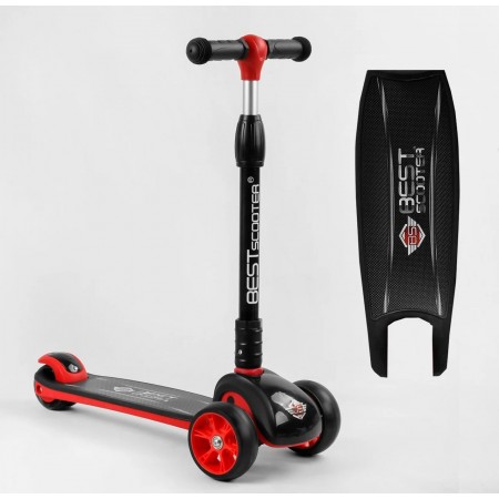 Самокат триколісний Best Scooter 44116 Складаний кермо регулюється Червоний