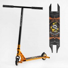 Самокат трюковий Best Scooter 23015 з HIC системою Пегі Чорний з помаранчевим
