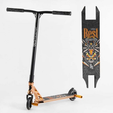 Самокат трюковий Best Scooter 55084 з HIC системою Пегі Чорний з жовтим