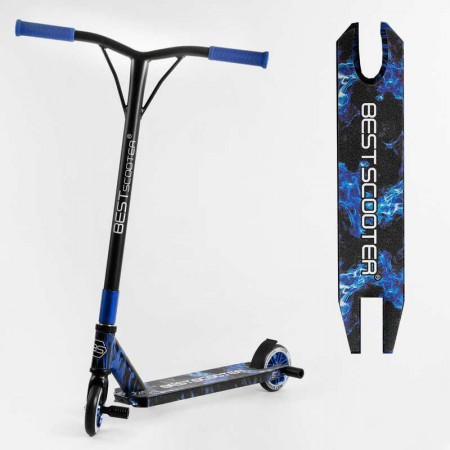 Самокат трюковий Best Scooter 74609 з HIC системою Пегі Чорний з Синім