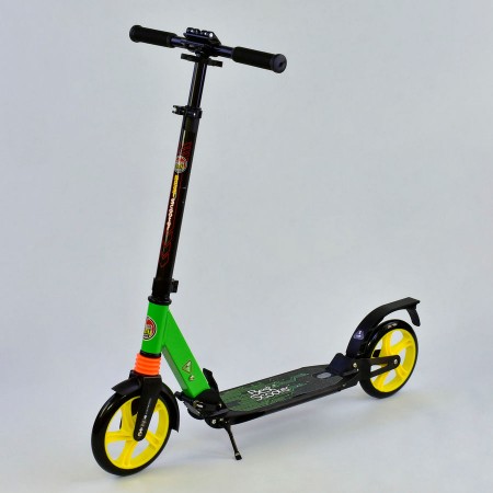 Двухколесный самокат Best Scoote 00055 Система складывания два амортизатора Колёса полиуретан подшипники ABEC-7 Салатовый (00055 А) 