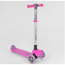 Самокат трехколесный Best Scooter 57795 Складной Колеса полиуретан с подсветкой Розовый