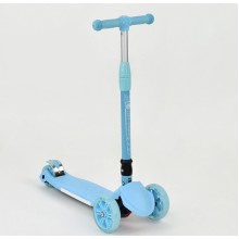 Самокат трехколесный Best Scooter 38603 Складной Колеса полиуретан с подсветкой Голубой