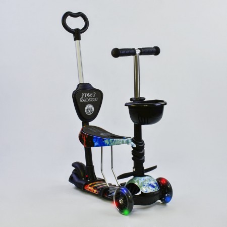 Самокат триколісний Best Scooter 21500 "Абстракція" 5 в 1. Чорний - Абстракція