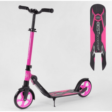 Двухколесный самокат Best Scooter 28286 складной с амортизатором Розовый