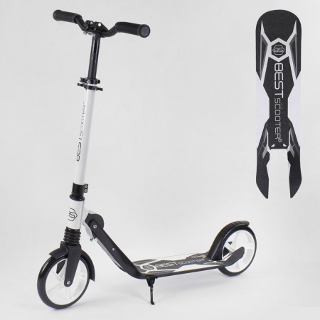 Двухколесный самокат Best Scooter 11459 складной с амортизатором Белый