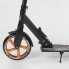 Двухколесный самокат Best Scooter 88146 складной с амортизатором Новая конструкция Черный с оранжевым
