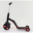 Cамокат Best Scooter JT 28288 3в1 триколісний Самокат - беговел - велосипед З підсвічуванням і музикою 8 мелодій Червоний (28288A)