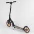 Двухколесный самокат Best Scooter 88146 складной с амортизатором Новая конструкция Черный с оранжевым