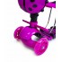 Самокат Scooter трехколесный  5 в 1 с бортиком. Подсветка передних колес Розовый