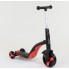 Cамокат Best Scooter JT 28288 3в1 триколісний Самокат - беговел - велосипед З підсвічуванням і музикою 8 мелодій Червоний (28288A)