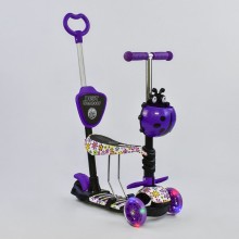 Самокат трехколесный Best Scooter 97240 "Абстракция" 5 в 1 Подсветка колес Фиолетовый