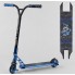 Самокат трюковый Best Scooter 78295 с HIC системой  Пегами  диск и дека алюминиевые Черный с синим