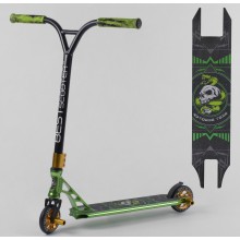 Самокат трюковий Best Scooter BS-7525 з HIC системою БЕЗ ПЕГ Чорний з Зеленим