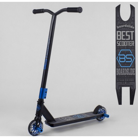 Самокат трюковый Best Scooter 55766  с Пегами Черный с синим