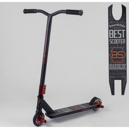 Самокат трюковый Best Scooter 88397  с Пегами Черный с красным