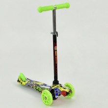 Самокат Best Scooter MINI 779-1293 трехколесный. Колеса поулиретановые с подсветкой. Подшипники типа ABEC-7. Салатовый. (779-1293 А)