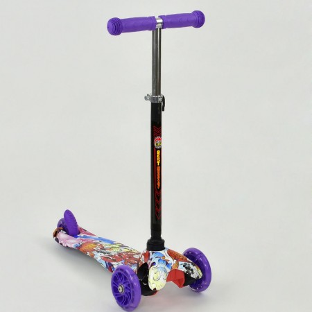 Самокат Best Scooter MINI 779-1298 трехколесный. Колеса поулиретановые с подсветкой. Подшипники типа ABEC-7. Фиолетовый. (779-1298 А)