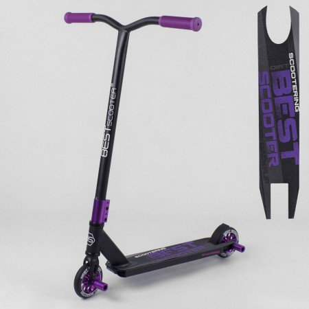 Самокат трюковый Best Scooter 97889  с Пегами Черный с Фиолетовым