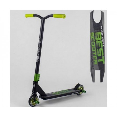 Самокат трюковый Best Scooter 17982  с Пегами Черный с Зеленым
