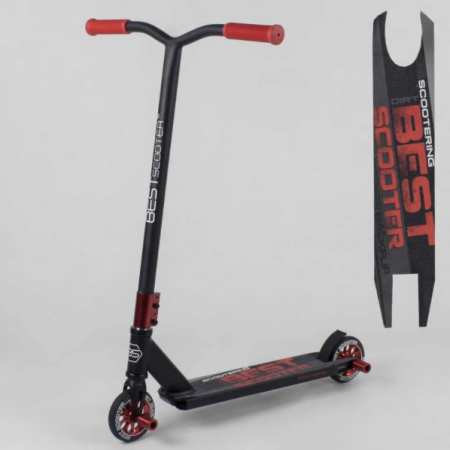Самокат трюковый Best Scooter 32947 Пеги Колеса PU 10см Черный-Красный