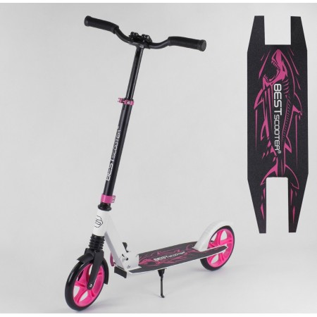 Двухколесный самокат Best Scooter "SHARK" 92465 складной с амортизатор Рама алюминий Розовый