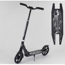 Двухколесный самокат Best Scooter "SHARK" 68848 складной с амортизатор Рама алюминий Черный