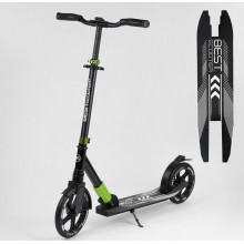 Двухколесный самокат Best Scooter 72284 складной Рама алюминий Черный с зеленым