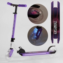 Двоколісний самокат Best Scooter J-1975 складаний з підсвіткою Фіолетовий
