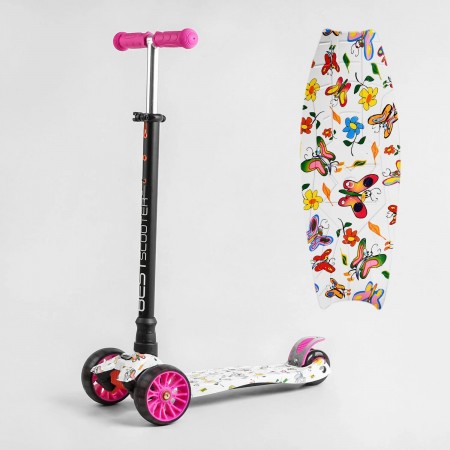 Самокат дитячий триколісний Best Scooter S-11506 MAXI колеса поліуретан з підсвічуванням