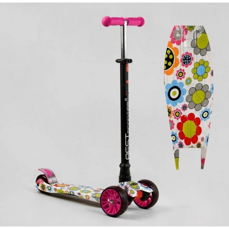 Самокат дитячий триколісний Best Scooter S-11809 MAXI колеса поліуретан з підсвічуванням