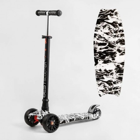 Самокат дитячий триколісний Best Scooter S-10533 MAXI колеса поліуретан з підсвічуванням